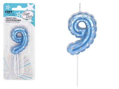Dzimšanas dienas svece Blue Star 9