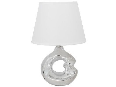 Keramikas galda lampa, sudraba krāsā, 22