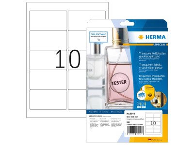 HERMA Labels transparent crystal-clear A4 96x50