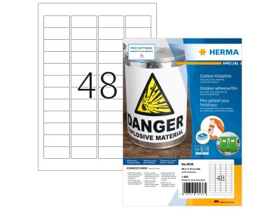 HERMA 9536 self-adhesive label Rectangle White