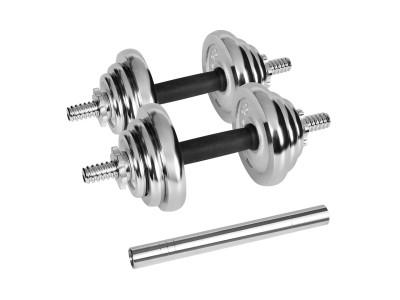 REBEL ACTIVE Chrome Adjustable Dumbbells in