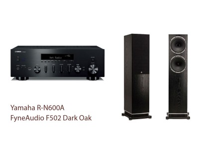 Yamaha R-N600A + Fyneaudio F502 dark