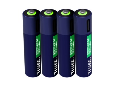 Baterijas Trust USB-C Rechargeable AAA Batteries