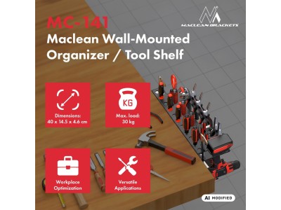 Maclean Wall-Mounted Organizer / Tool Shelf