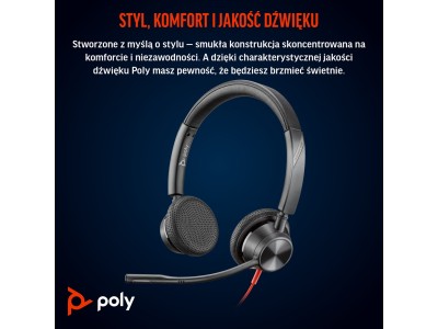 Wired Headset POLY Blackwire 3325 Stereo
