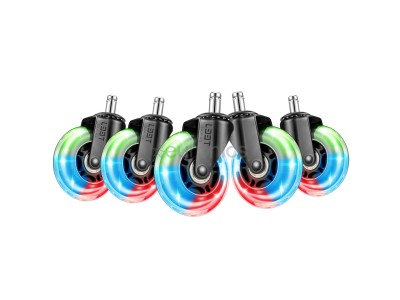 EL33T Rubber Casters, 3", RGB, 5