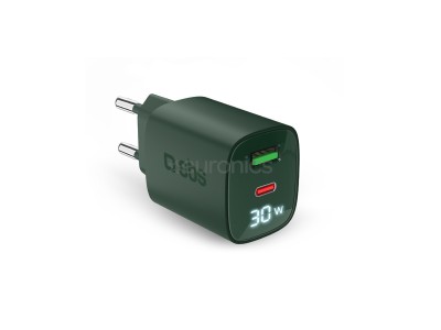 SBS LCD Wall Charger, USB-A, USB-C
