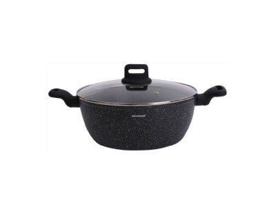 Katls, melns marmors, Ø28cm, 5.71L