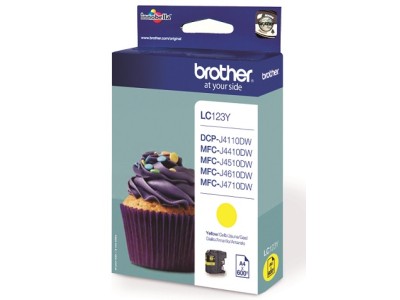 BROTHER LC-123Y TONER YELLOW 600P LC123Y