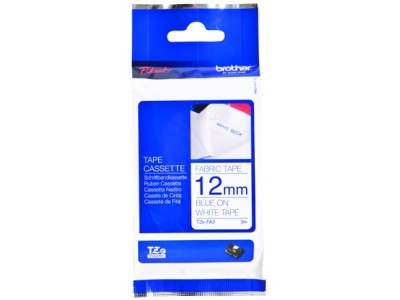 BROTHER TZFA3 12 BLUE ON WHITE