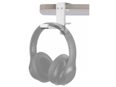 NEOMOUNTS HEADPHONE HOLDER, CLAMP MOUNTED, ALUMINUM
