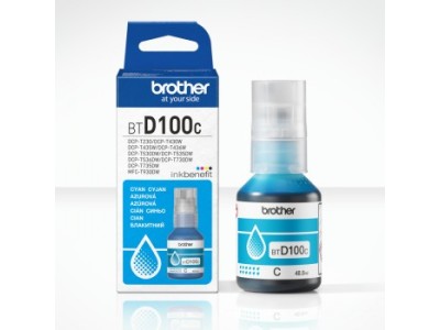 BROTHER BTD100C CYAN INK BOTTLE -
