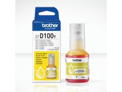 BROTHER BTD100Y YELLOW INK BOTTLE -