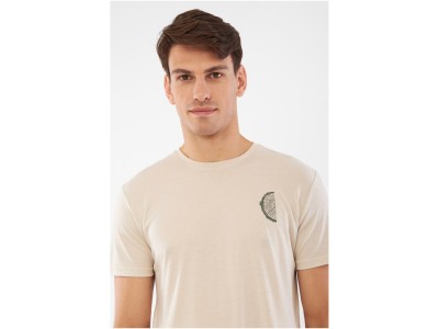 T-shirt męski VIKING Rune Man beżowy