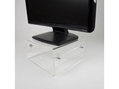 NEWSTAR ACRYLIC MONITOR RISER (HEIGHT ADJUSTMENT: