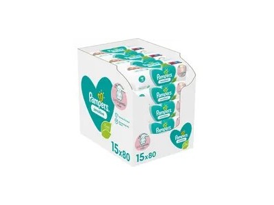 Pampers Sensitive Baby Wipes 15 Packs