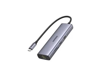 Ugreen USB-C to 2*USB3.0+HDMI+RJ 45+SD&TF+PD