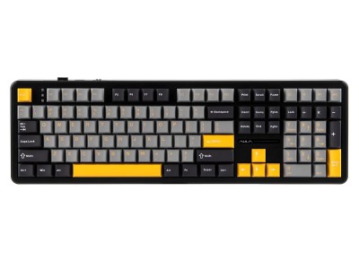 F108 Gray+Orange+Deep Gray Gasket Keyboard with