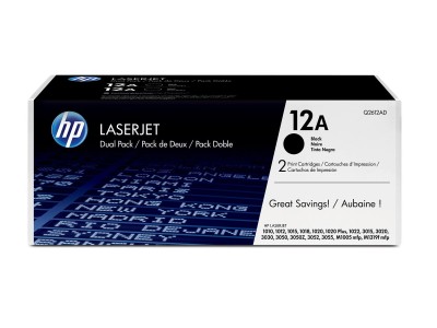 HP 12A 2-pack Black Original LaserJet