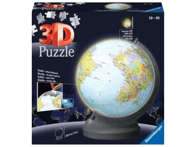 3D Puzzle Globus mit Licht