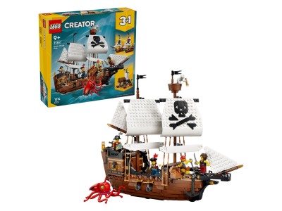 31387 Creator 3-in-1 Legendäres Piratenschiff, Konstruktionsspielzeug