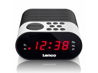 Lenco CR-07 Uhr Schwarz - Weiß