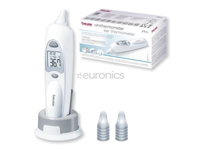 Beurer Ohrthermometer FT 58, Fieberthermometer silber/weiß