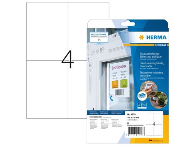HERMA Special - Weather-proof self-adhesive removable