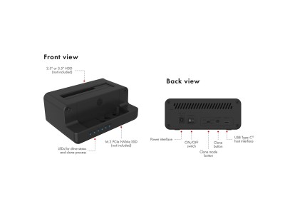 Docking- & Klonestation IcyBox M.2NVMe