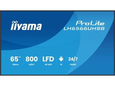 IIYAMA 164.0cm(65") LH6566UHSB-B1AG 16:9