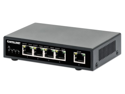 INTELLINET 5-Port Gigabit PoE+ Switch 62W