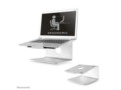 Neomounts Deskstand Laptop/IPAD-Ständer silber alu gebürstet