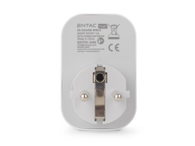 Entac WIFI Steckdosenadapter 1-fach mit 2x