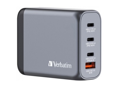 Verbatim GNC-100 GaN Charger 4 Port