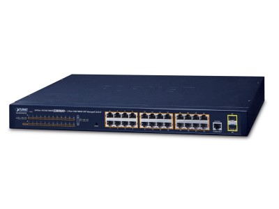 PLANET 24-Port 10/100/1000Mbps 802.3at PoE+2-Port