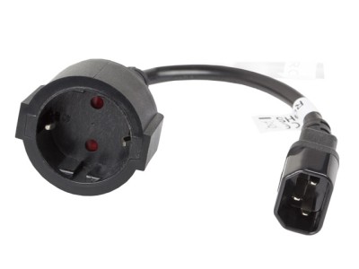 LANBERG Netzkabel-Adapter IEC320 C14->Schuko(F) für UPS