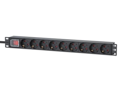 INTELLINET Steckdosenleiste 9fach 2m Kabel 1HE