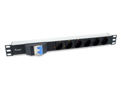 Equip 19" Steckdosenleiste 6xSchuko+2P LS->St.90°