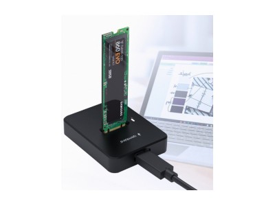 Gembird Desktop-USB-Typ-C-M.2-SATA- Dockingstation, schw.