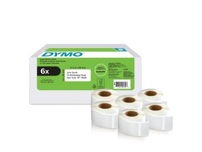 DYMO LW-Rücksendeadress-Etiketten groß 25x54mm 6x 500St/Rol