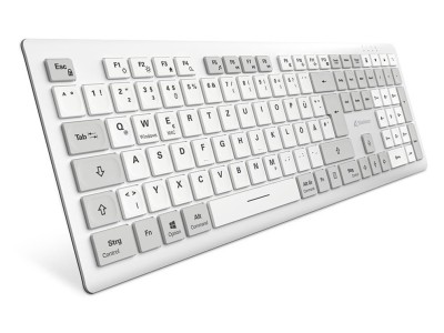 Sharkoon Bürotastatur OfficePal K30W kabellos weiß