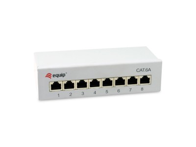 Equip Patchpanel 8xRJ45 Cat6a Desktop 500MHz