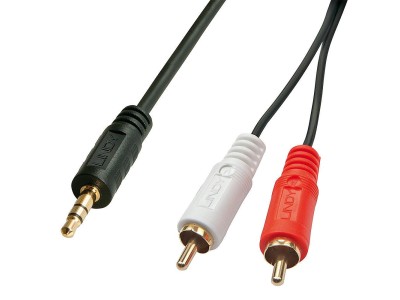 LINDY Audiokabel RCA 3.5mm/3m 2xRCA/3