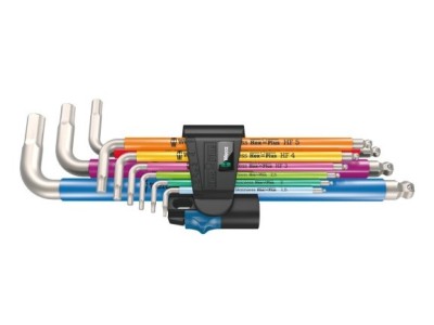 Wera 3950/9 Hex-Plus Multicolour HF Stainless