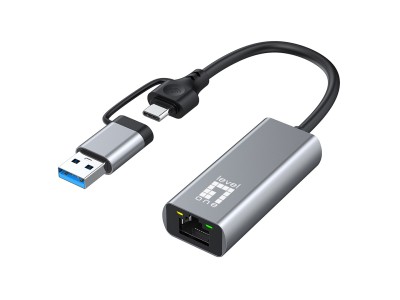 LevelOne Adapter GigaBit USB-C/-A3.0->RJ45 2