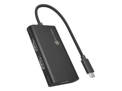 Adapter IcyBox USB Type-C 3x HDMI-Videoausgänge