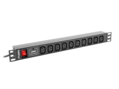 LANBERG 19" PDU-Steckdosenleiste 1U 10xIEC C13