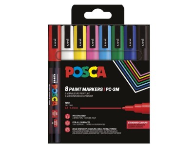 POSCA Marker UNI PC-3M 8er Set