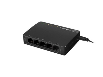 LANBERG Switch 5-Port 1Gb PoE+(4xPoE 30W/1x