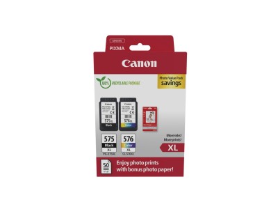Patrone Canon PG-575XL+CL-576XL +50x10x15cm Fotopapier